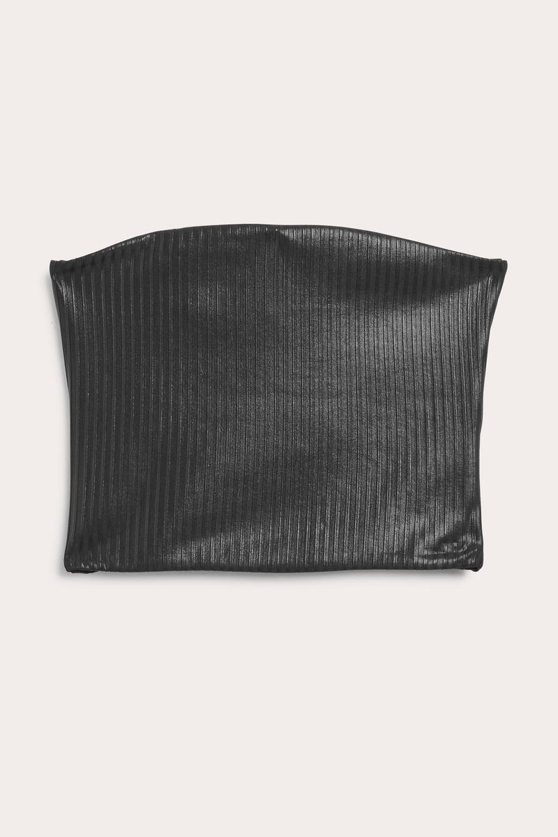 Geripptes Tubetop - Schwarz Geripptes Tubetop - Schwarz von Monki