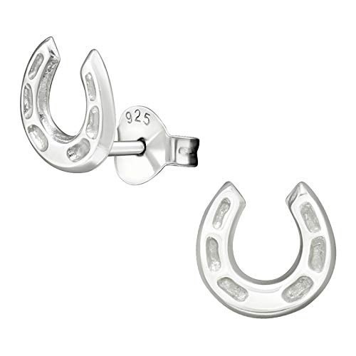 Monkimau Kinderohrringe Hufeisen Ohrstecker aus 925 Sterling Silver echt Silber von Monkimau