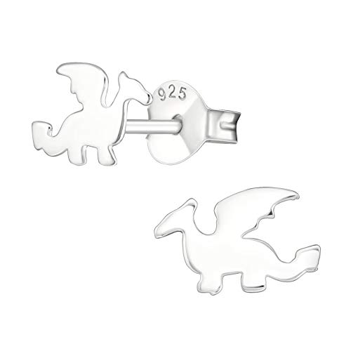 Monkimau Mädchen Ohrringe Drache Ohrstecker aus 925 Sterling Silver Silber von MONKIMAU