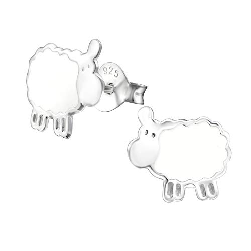 Monkimau Mädchen Ohrringe Schaf Ohrstecker aus 925 Sterling Silver Silber von MONKIMAU