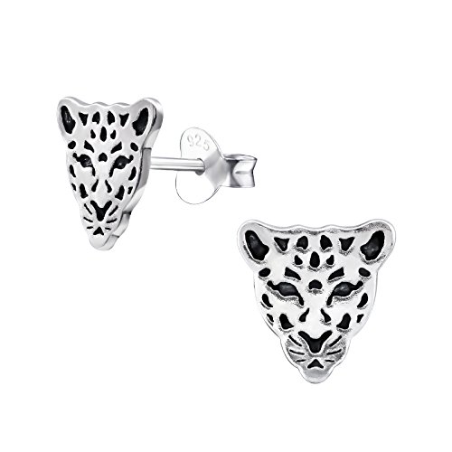 Monkimau Mädchen Ohrringe Tiger Ohrstecker aus 925 Sterling Silver Silber von MONKIMAU