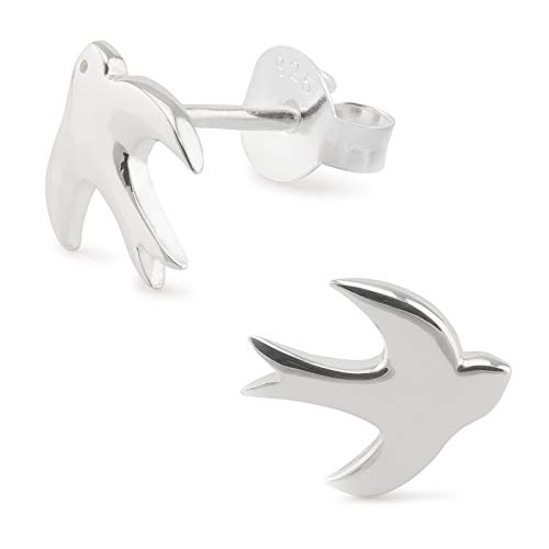 Monkimau Mädchen Ohrringe Vogel Schwalbe Ohrstecker aus 925 Sterling Silver Silber von MONKIMAU