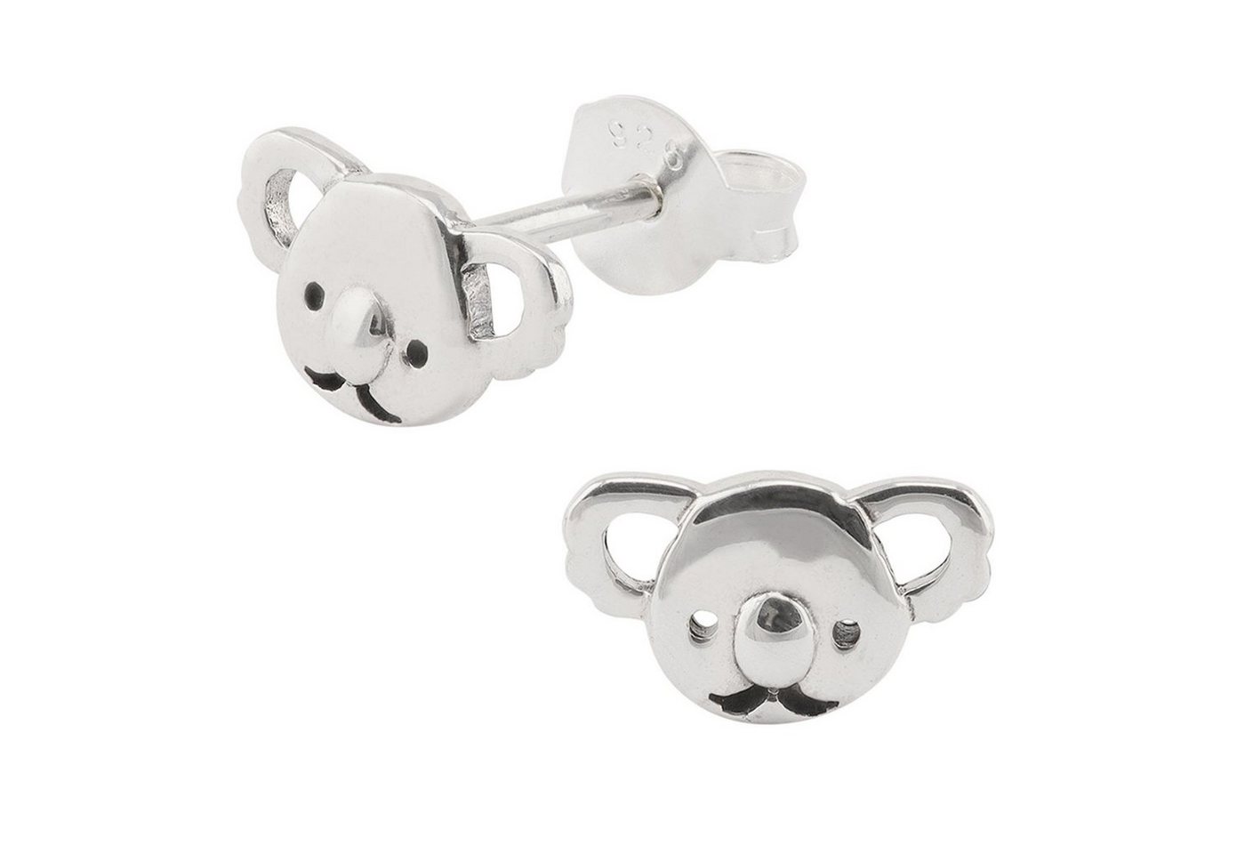 Monkimau Paar Ohrstecker Koala Ohrringe 925 Silber Kinder Ohrstecker (Packung) von Monkimau