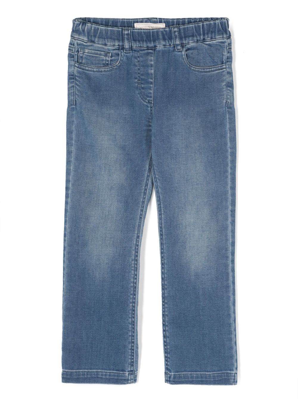 Monnalisa Ausgeblichene Straight-Leg-Jeans - Blau von Monnalisa