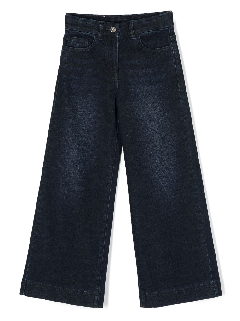 Monnalisa Ausgeblichene Wide-Leg-Jeans - Blau von Monnalisa