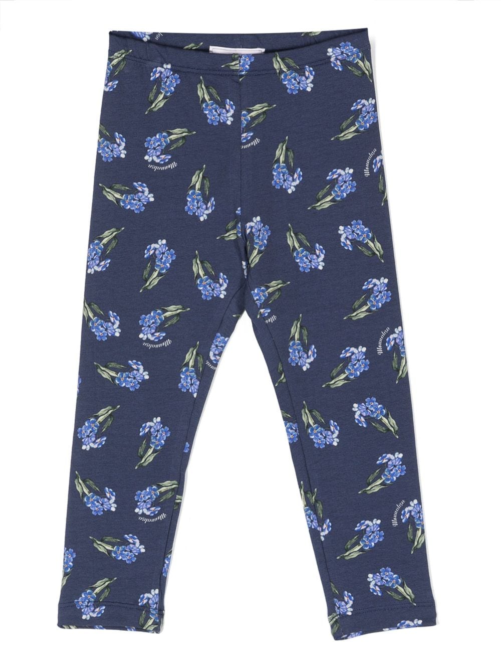 Monnalisa Leggings mit Blumen-Print - Blau von Monnalisa