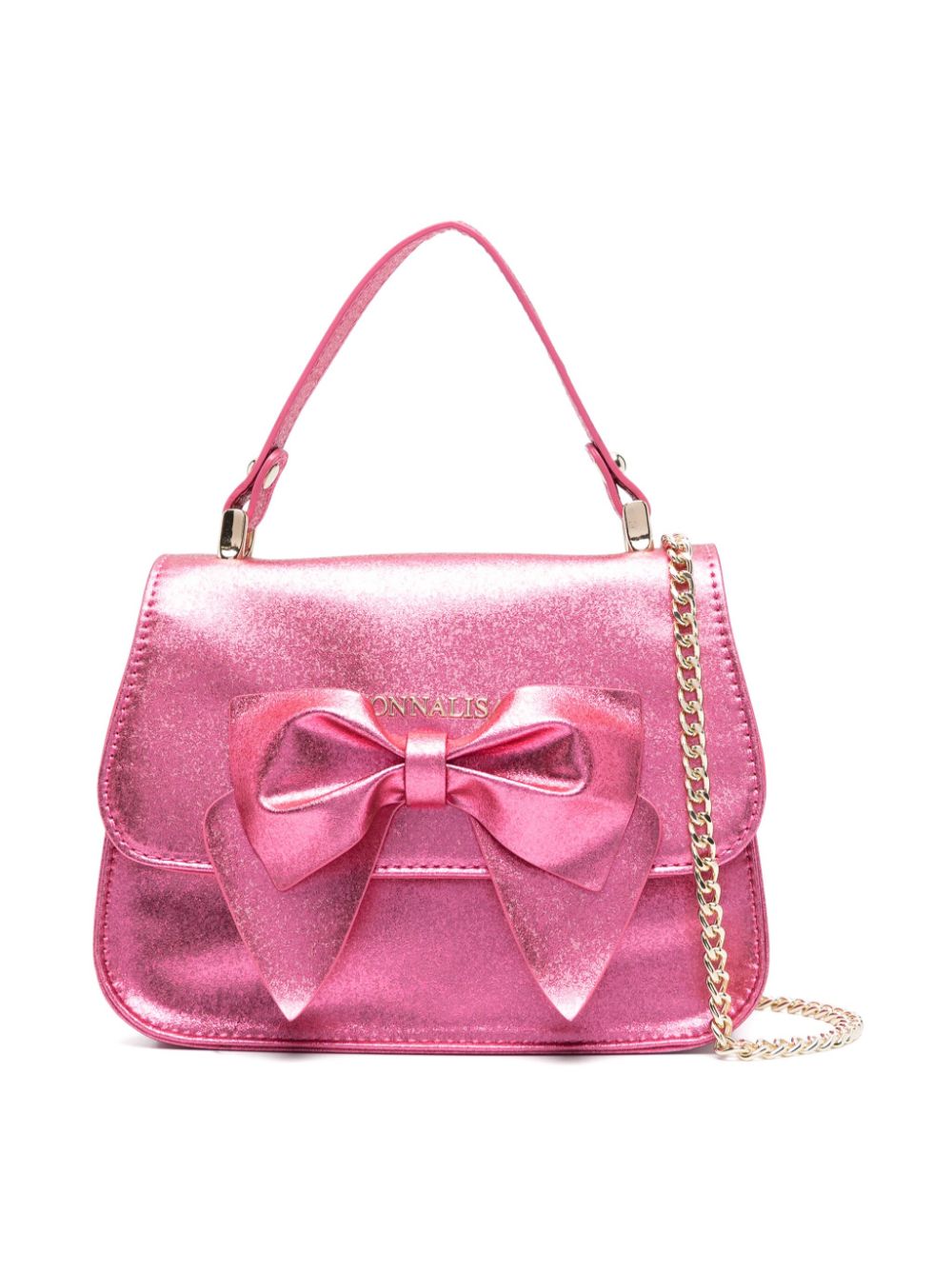 Monnalisa Metallic-Tasche mit Schleifendetail - Rosa von Monnalisa