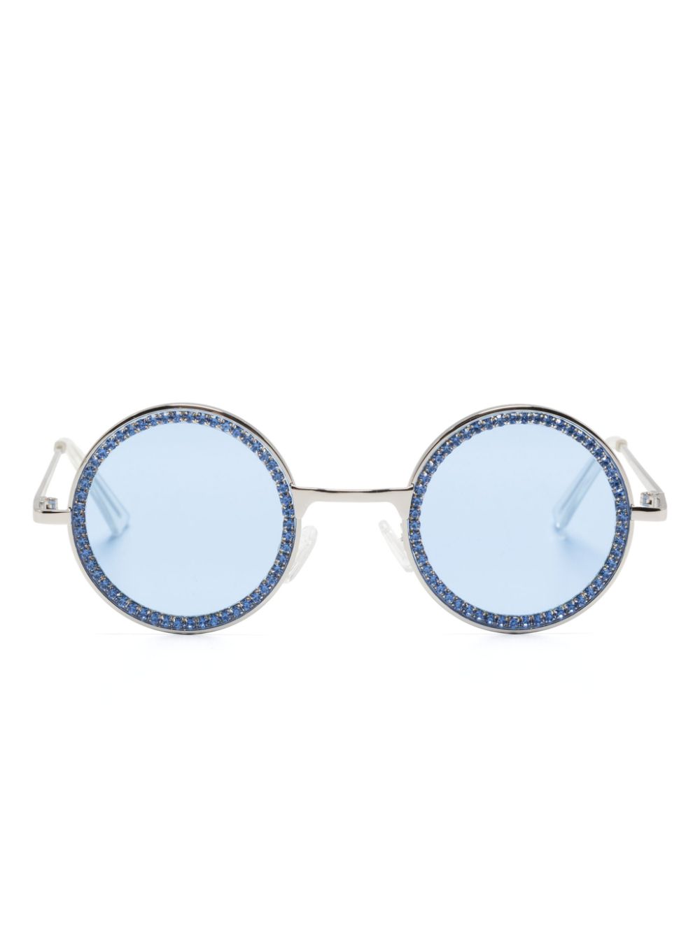 Monnalisa Runde Sonnenbrille mit Strass - Blau von Monnalisa