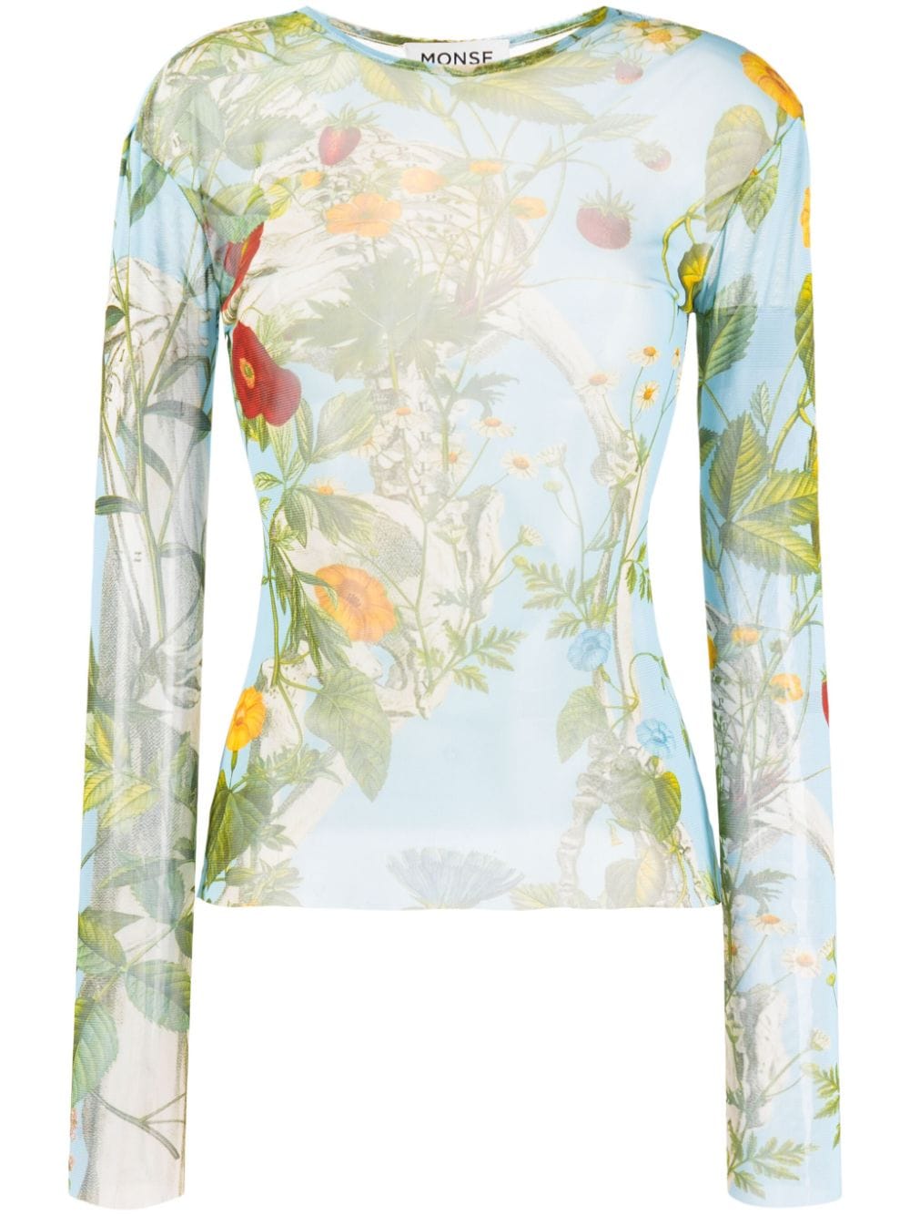 Monse T-Shirt mit botanischem Print - Blau von Monse