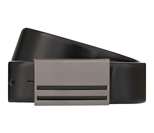 Monti Leather Belt BERLIN Gürtel Herrengürtel Ledergürtel Schwarz 8025, Länge:105, Farbe:Schwarz von Monti