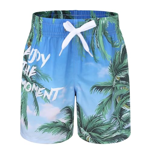 Moon Tree Badehose Jungen Badeshorts Kinder Schnell Trocknende Boardshorts Strand Shorts 122 128/7-8 Jahre von Moon Tree