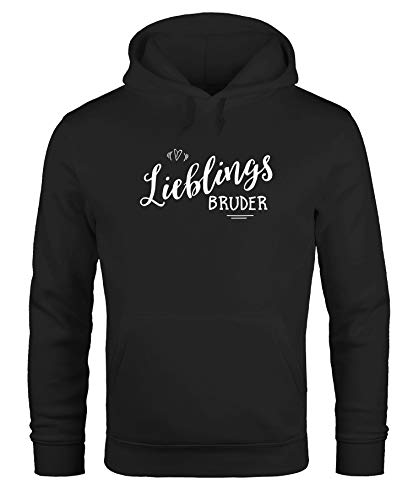 MoonWorks Hoodie Herren Lieblingsbruder Geschenk Bruder Familie Geschwister Lieblingsmensch Kapuzen-Pullover schwarz XL von MoonWorks