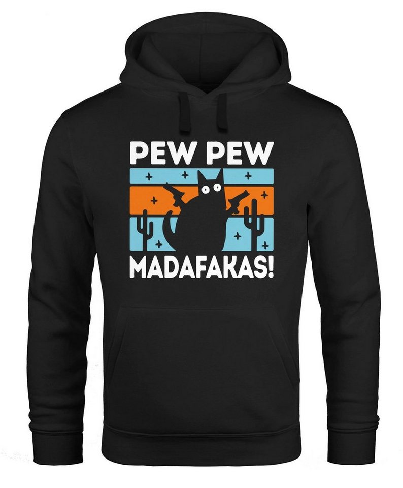 MoonWorks Hoodie Hoodie Herren Pew Pew Madafakas Katze Cat crazy verrückt lustig Kapuzen-Pullover Moonworks® von MoonWorks