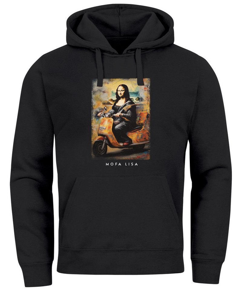 MoonWorks Hoodie Hoodie Herren Print Aufdruck Mona Lisa Parodie Meme Kapuzen-Pullover M von MoonWorks