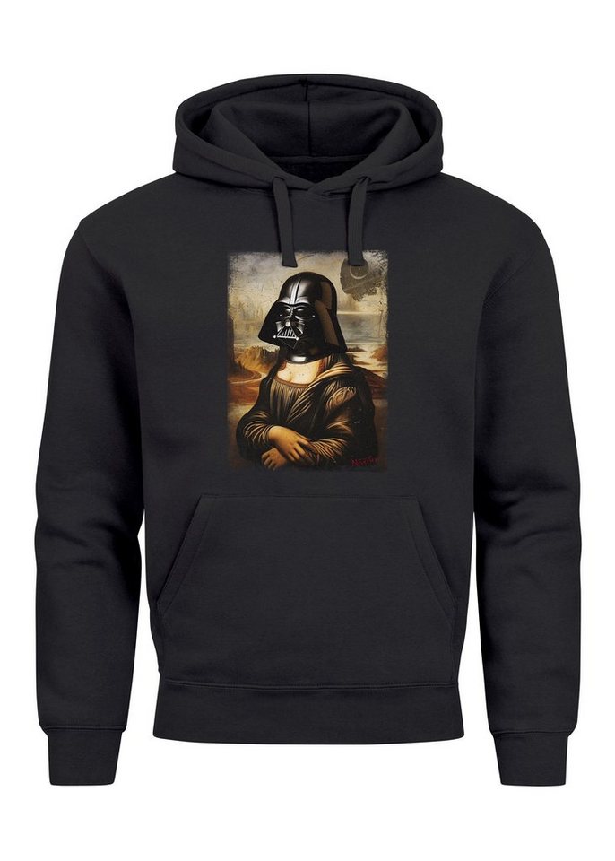 MoonWorks Hoodie Hoodie Herren Print Aufdruck Mona Lisa Parodie Meme Kapuzen-Pullover M von MoonWorks