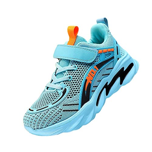 Mooyii Jungen Sommer Mesh Klettverschluss Sneaker Mädchen Hallenschuhe Sportschuhe Turnschuhe Jungenschuhe Kinderschuhe Leichte Laufschuhe für Kinder Atmungsaktive Modeschuhe 28EU-39EU von Mooyii