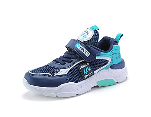 Mooyii Kinder Laufschuhe Sportschuhe Bequeme Atmungsaktive Leichte Turnschuhe für Jungen Mädchen Klettverschluss Hallenschuhe Schule Outdoor Sneaker 26-38 EU von Mooyii