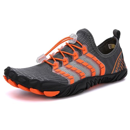 Mooyii Unisex Barfußschuhe Outdoor Barfuss Traillaufschuhe Zehenschuhe mit Zero-Drop Solhe Wasserschuhe Schnell Trocknend Badeschuhe Schwimmschuhe Strandschuhe Aquaschuhe für Herren Damen von Mooyii