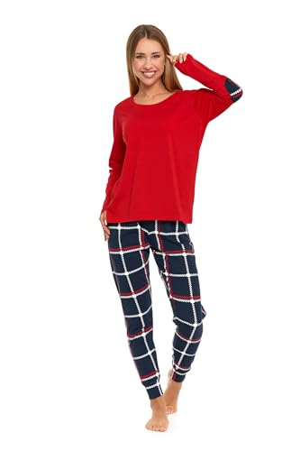 Moraj Damen Schlafanzug Pyjama lang 2-Teiler Baumwolle Nachtanzug Pyjamahose (DE/NL/SE/PL, Alphanumerisch, S, Regular, Regular, 4000-003) von Moraj