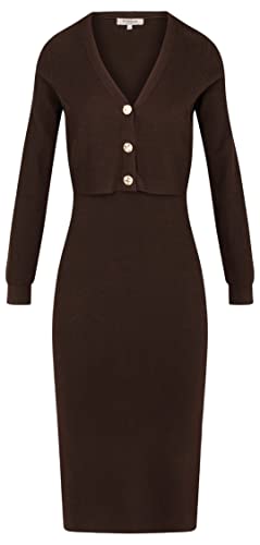 Morgan Damen 222-Rmelie Kleid, Coffee, X-Large von Morgan