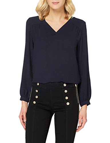 Morgan Damen Top Uni Manches Longues Onavy Bluse, Marine, T34 von Morgan