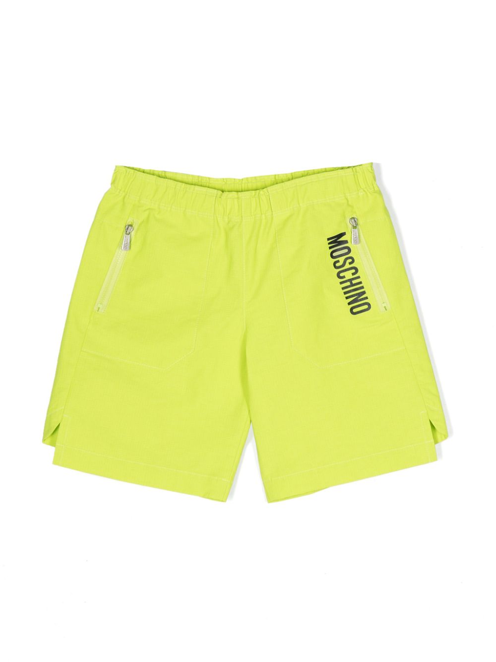 Moschino Kids Stretchbund-Shorts mit Logo-Print - Grün von Moschino Kids