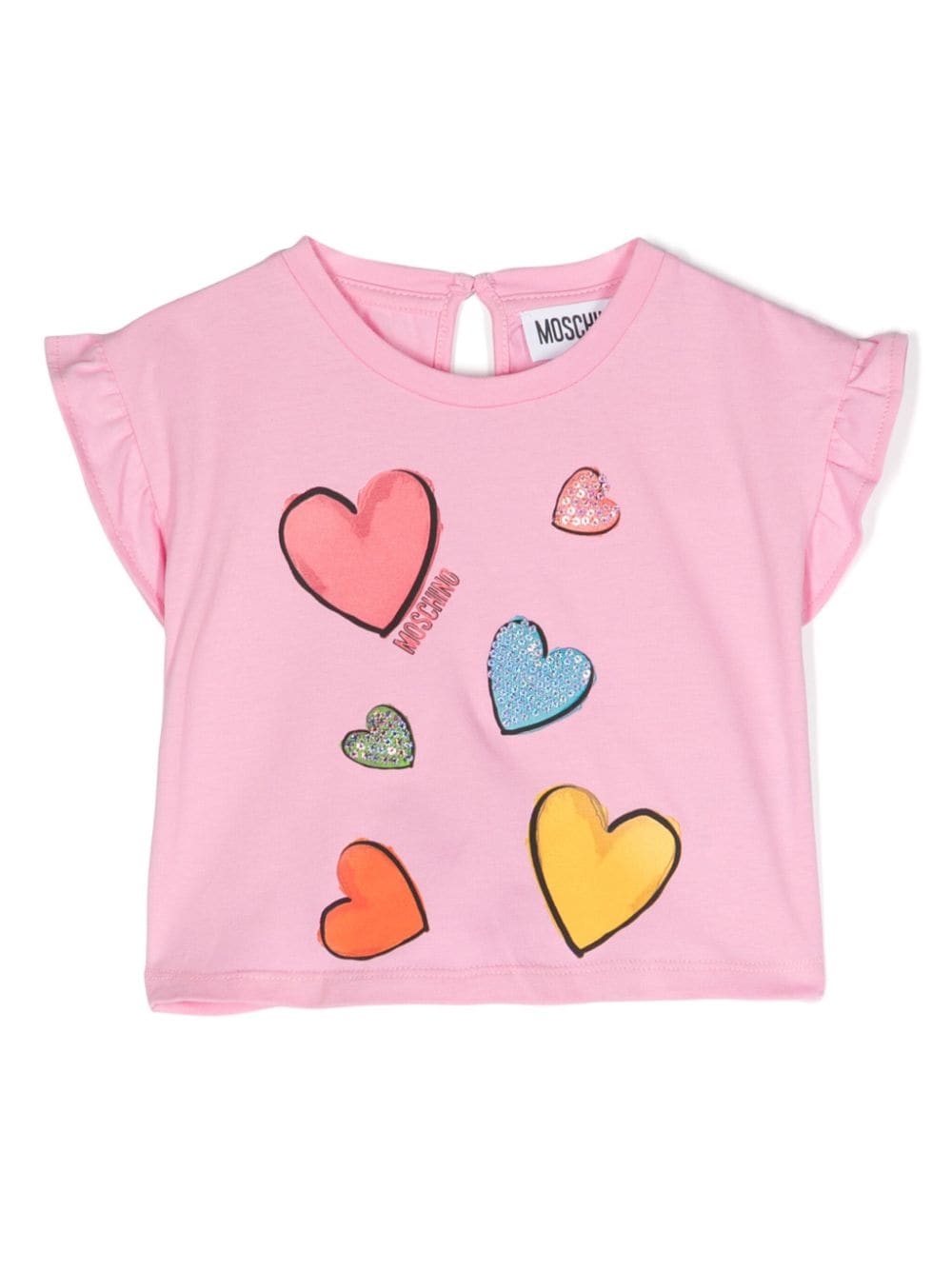 Moschino Kids T-Shirt mit Paillettenverzierung - Rosa von Moschino Kids