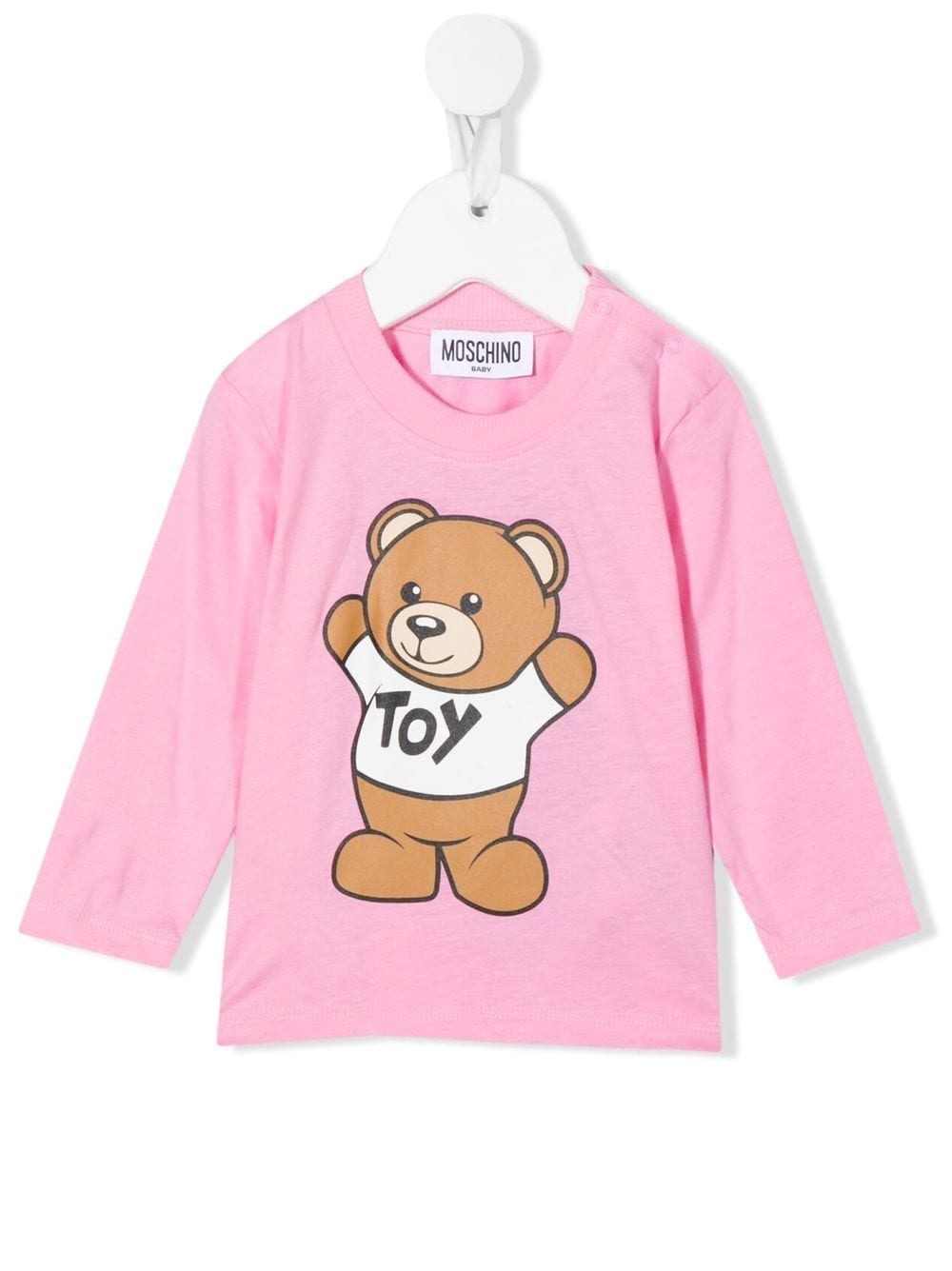 Moschino Kids Langarmshirt mit Teddy-Print - Rosa von Moschino Kids