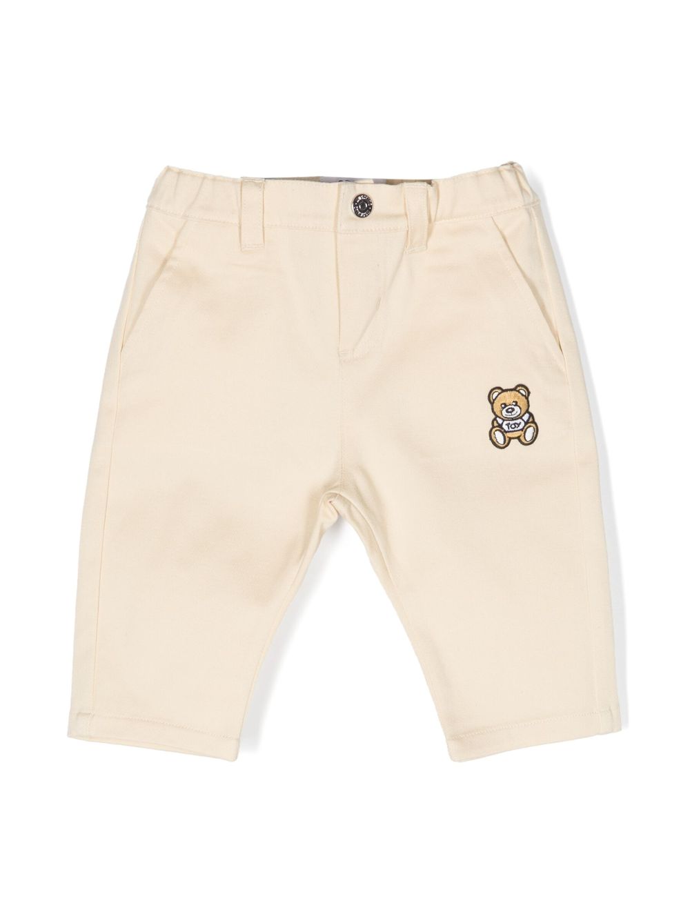 Moschino Kids Gerade Chino mit Logo-Patch - Nude von Moschino Kids