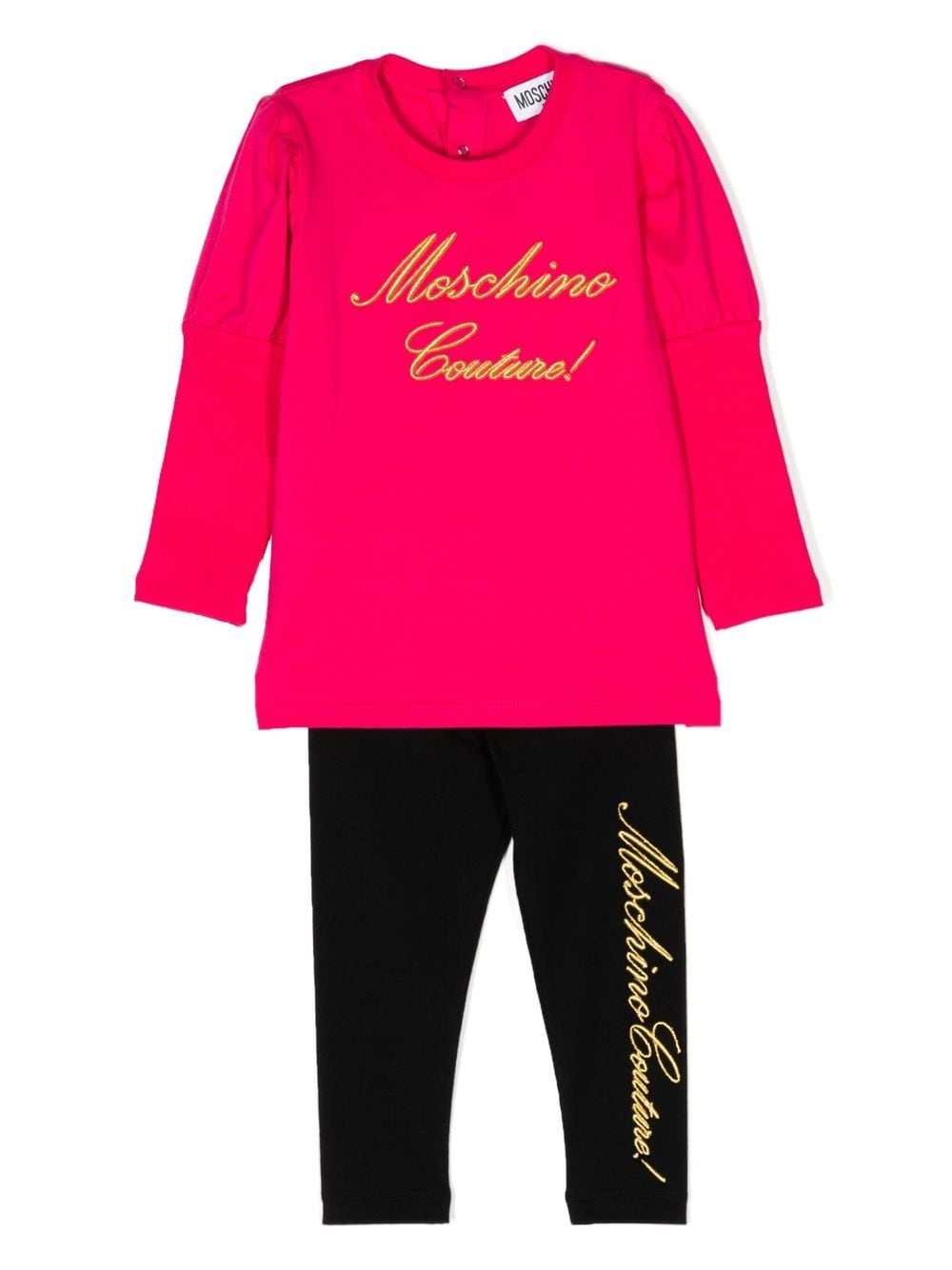 Moschino Kids Strampler-Set mit Logo-Print - Rosa von Moschino Kids