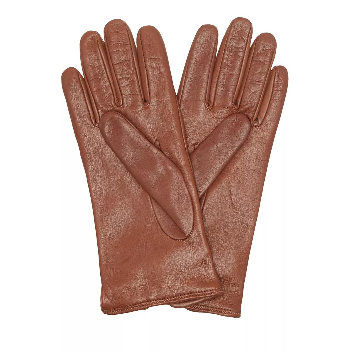 Moschino Handschuhe - Glove M1892 - Gr. 7,5 - in Braun - für Damen von Moschino