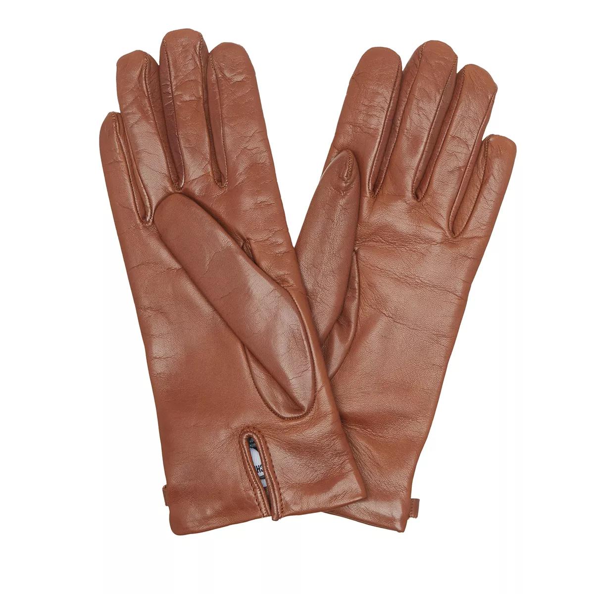 Moschino Handschuhe - Glove M2396 - Gr. 7,5 - in Braun - für Damen von Moschino