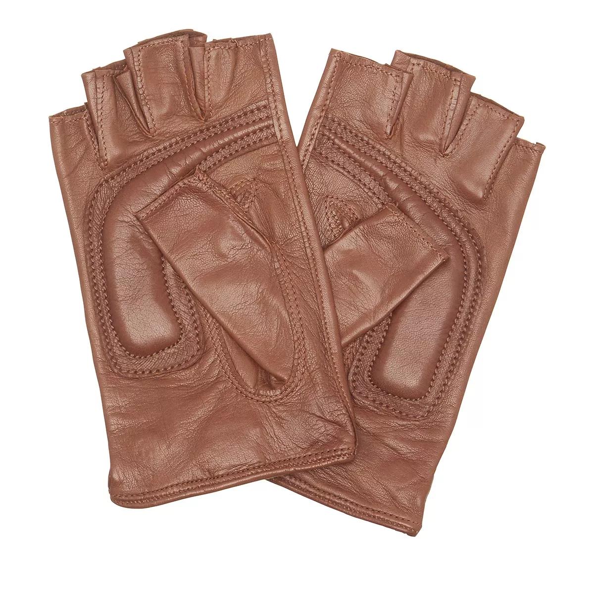 Moschino Handschuhe - Glove M2974 - Gr. 7,5 - in Braun - für Damen von Moschino