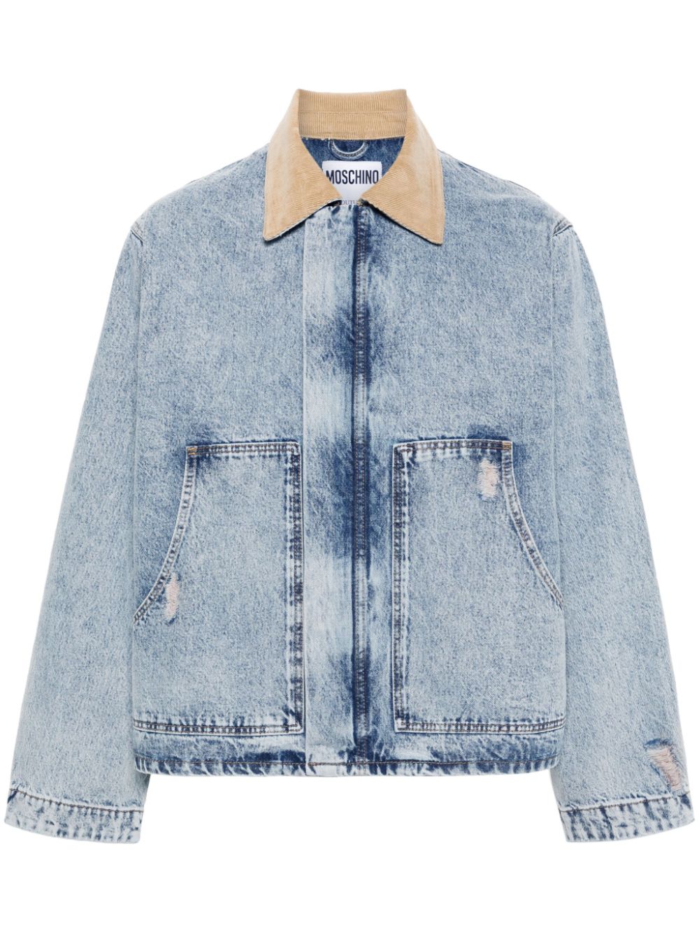 Moschino Jeansjacke mit Cordkragen - Blau von Moschino