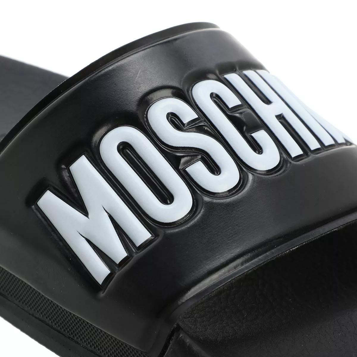 Moschino Slipper & Pantoletten - Sabotd Pool25 Pvc Logo - Gr. 36 (EU) - in Schwarz - für Damen von Moschino