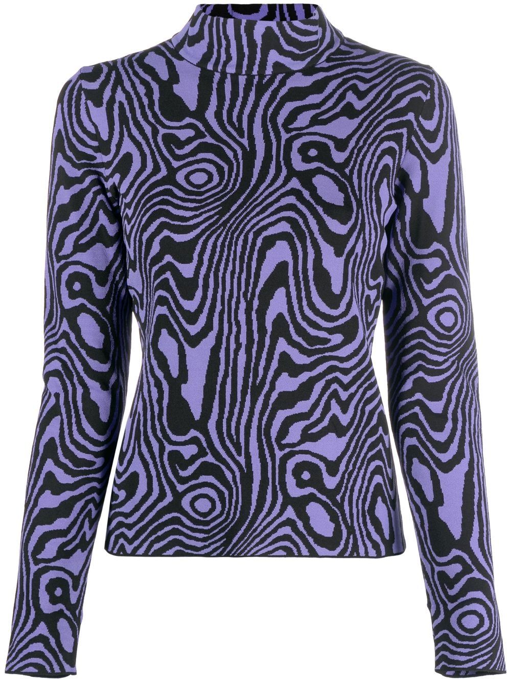 Moschino Rollkragenpullover mit grafischem Print - Violett von Moschino