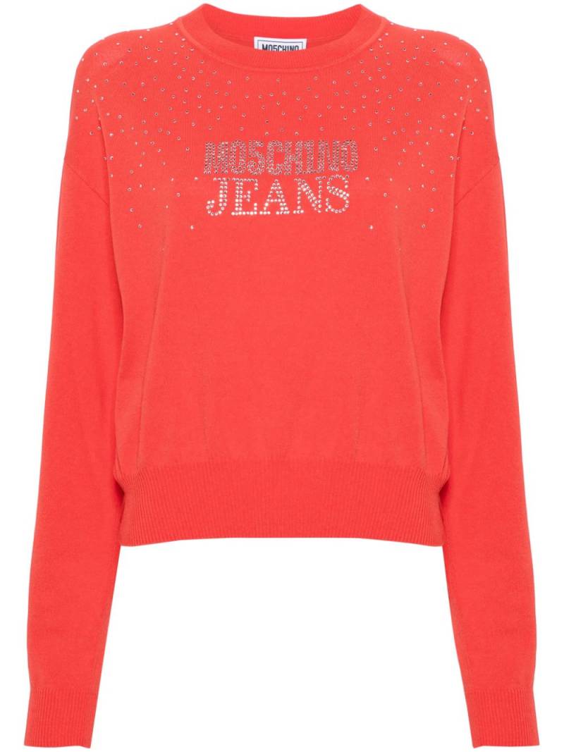 MOSCHINO JEANS Pullover mit Rundhalsausschnitt - Rot von MOSCHINO JEANS