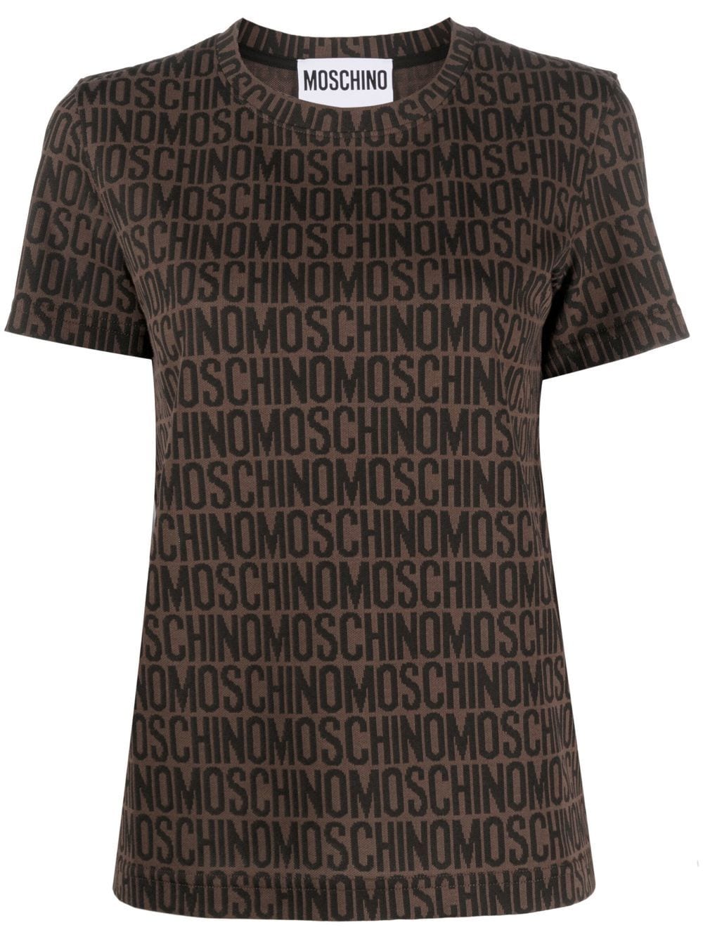 Moschino T-Shirt mit Logo-Print - Braun von Moschino