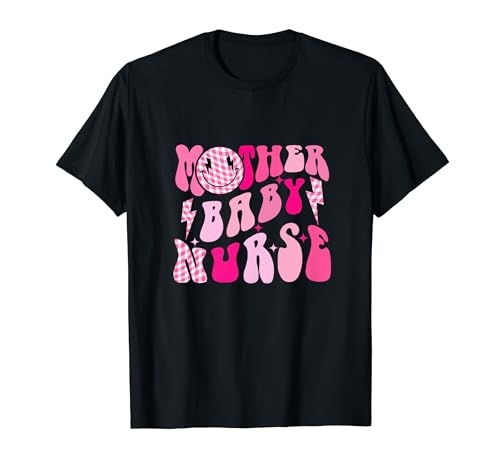 Groovy Pink Mother, Baby-Sonnenschwester, Stillzeit für Mütter nach der Geburt T-Shirt von Mother Baby Nurse Baby Nursing Groovy