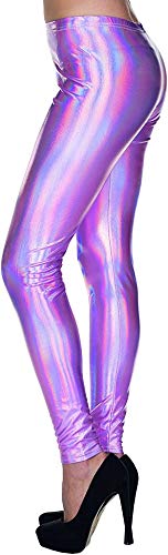 Mottoland Metallic Leggings, Pink, Blau, Gold oder Mermaid Look - STD (Metallic pink) von Mottoland