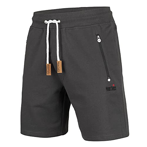 Mount Swiss Kurze Freizeithose Herren Liam I Kurze Sweatpants Herren mit Taschen I Sport Shorts Herren Übergröße Anthrazit, 4XL von Mount Swiss