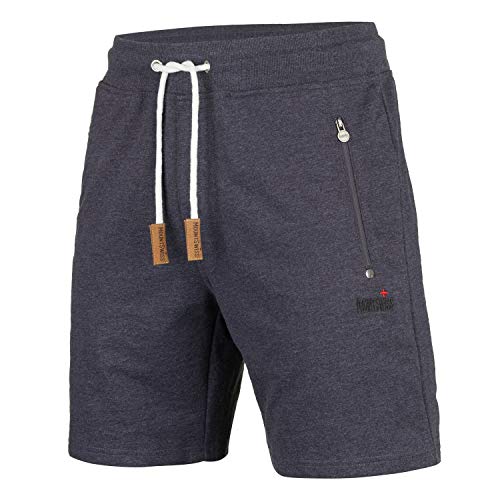 Mount Swiss Kurze Freizeithose Herren Liam I Kurze Sweatpants Herren mit Taschen I Sport Shorts Herren Übergröße Dunkelblau, 4XL von Mount Swiss