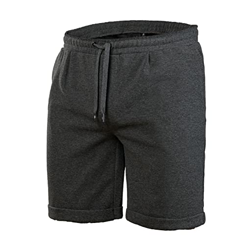 Mount Swiss Kurze Freizeithose Tessin Herren I Kurze Sweatpants Herren I Sport Shorts Herren in klassischen Farben anthrazit, M von Mount Swiss