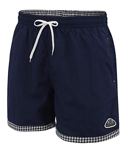 Mount Swiss hochwertige Badeshorts Lukas Herren Jungen mit Sun-Protection I Moderne Männer Badehose I Stylische Herren Shorts Schwimmen Freizeit Wassersport Beach I Farbe: Navy Blue, Gr. XXL von Mount Swiss