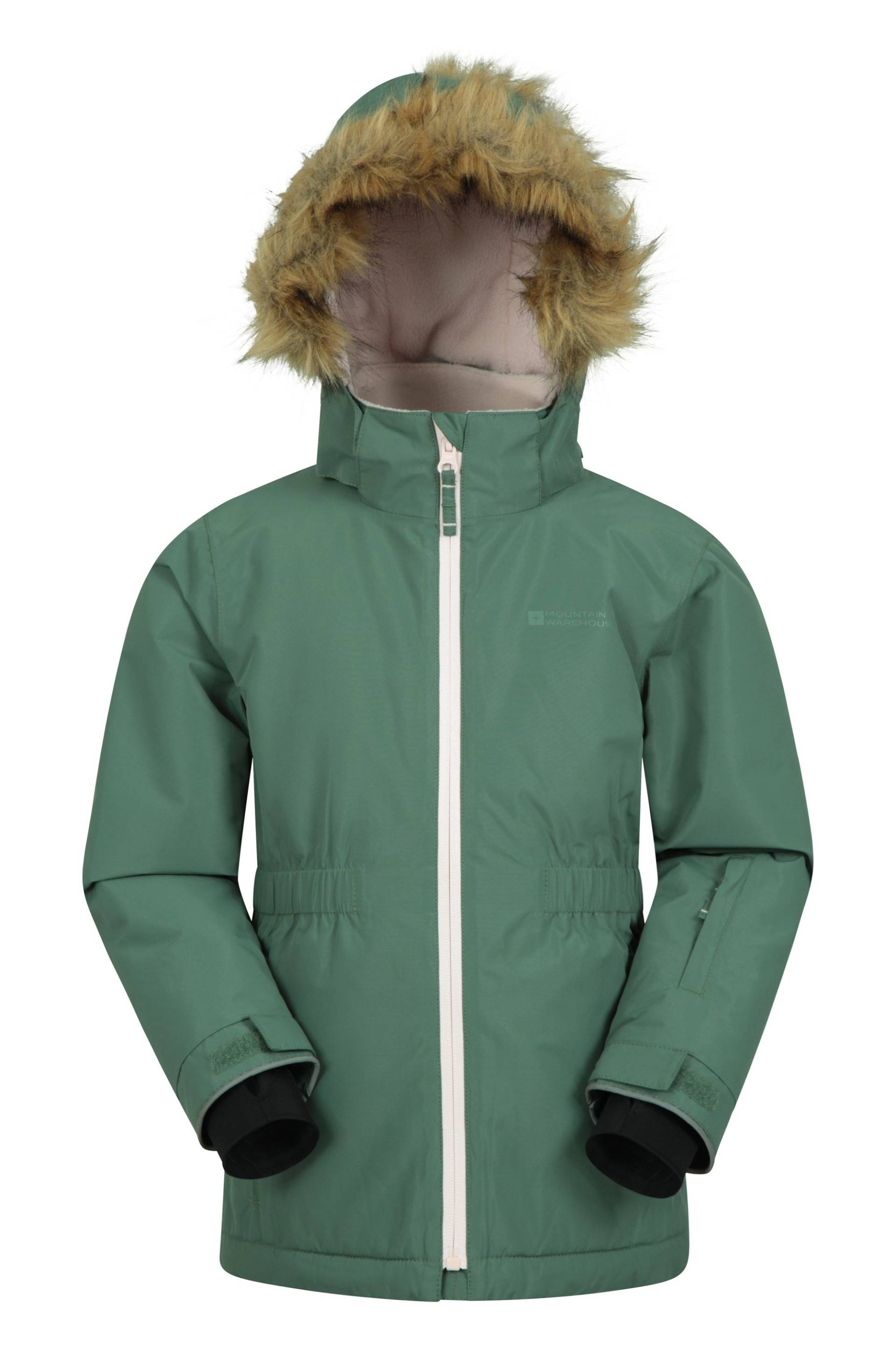 Freeze Parka-Skijacke für Kinder - Khaki von Mountain Warehouse