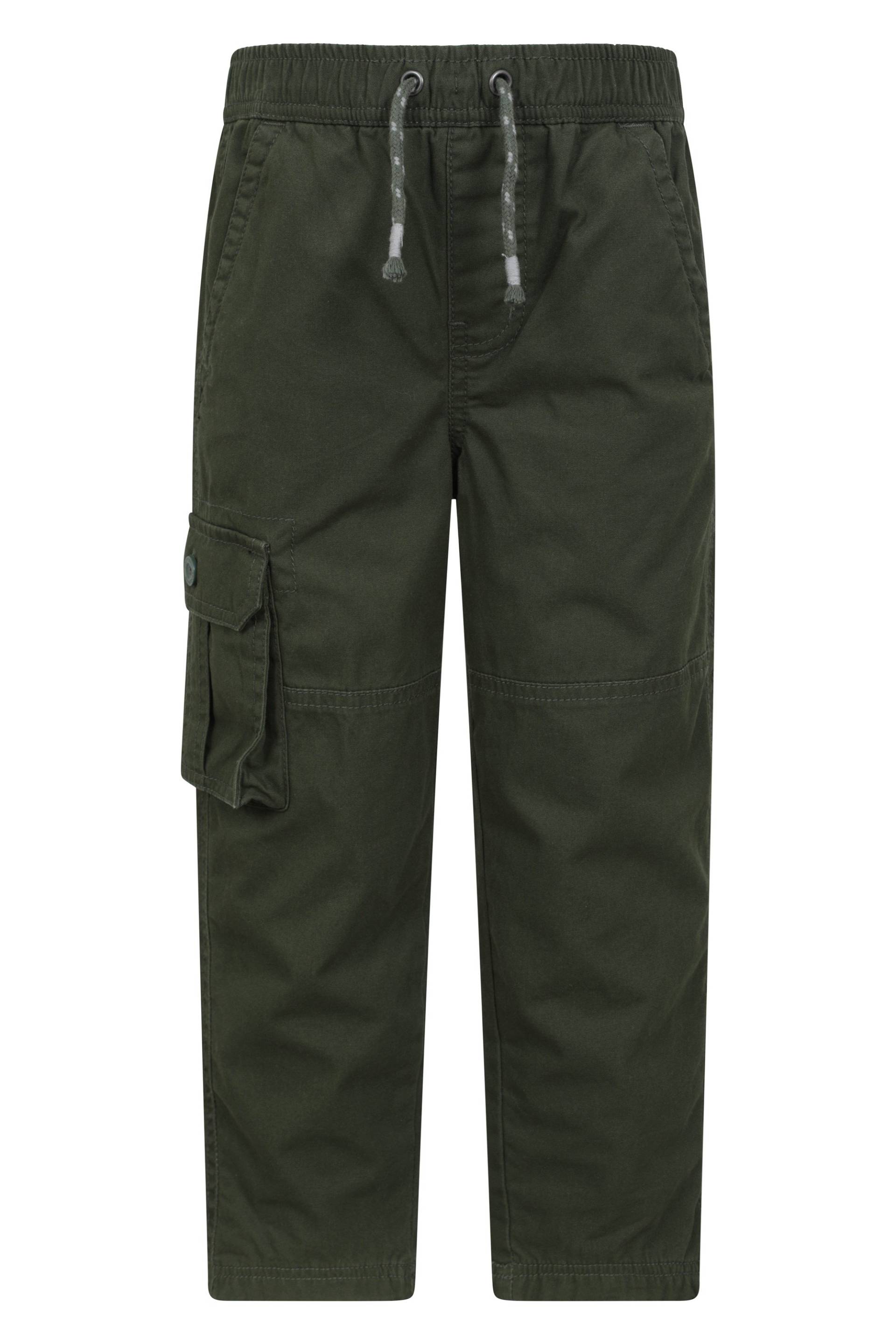 Jersey-Gefütterte Kinder Cargo-Hose - Khaki von Mountain Warehouse