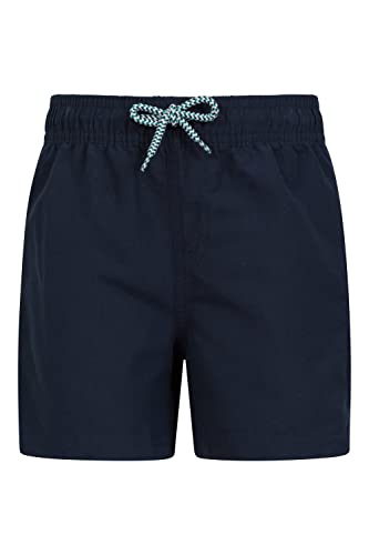 Mountain Warehouse Aruba-Kinderbadehose - leichte Strandhose, Mädchen/Jungen, Kurze Hose mit Netzfutter, elastische Taille – für die Ferien Marineblau 13 Jahre von Mountain Warehouse