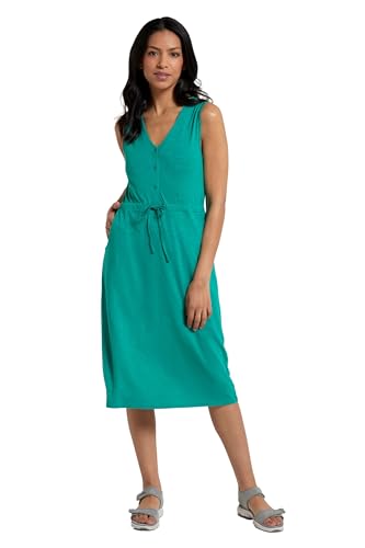 Mountain Warehouse Bahamas ärmelloses Damenkleid – leichtes, atmungsaktives, schnell trocknendes Herbst Winterkleid, Gute Feuchtigkeitsregulierung – ideal für Outdoor, Wandern Grün 34 von Mountain Warehouse