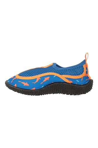 Mountain Warehouse Bermuda Aqua-Schuhe für Kinder - Neopren-Schwimmschuhe, Netzeinsätze, leicht, Wasserschuhe, Schuhsocken - Für Strand, Wasser und Tauchen Blau 27 von Mountain Warehouse