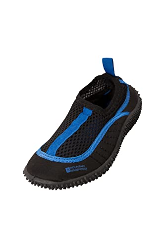 Mountain Warehouse Bermuda Aqua-Schuhe für Kinder - Neopren-Schwimmschuhe, Netzeinsätze, leicht, Wasserschuhe, Schuhsocken - Für Strand, Wasser und Tauchen Blau 34 von Mountain Warehouse